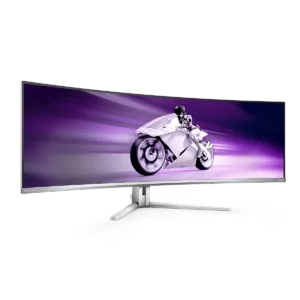 Philips Evnia 49M2C8900 49-Inch Gaming Monitor, QD-OLED Display, DQHD Resolution, 240Hz Refresh Rate, 0.03ms (GtG) Response Time, AMD FreeSync Premium Pro & G-Sync Technology, White