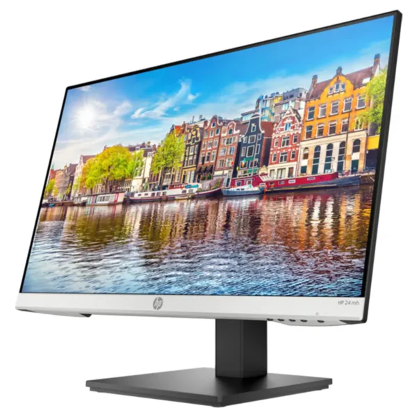 Side View with White Frame of 24mh 23.8-inch Full HD Monitor comes with Built in Speaker