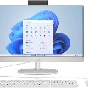 HP All-in-One 24-cr2030nh 24-Inch Desktop PC, Intel Core Ultra 5 225U, 8GB DDR5 RAM, 512GB SSD, 24-inch FHD IPS Touch Display, Wired Keyboard & Mouse, White, DOS, Brand New