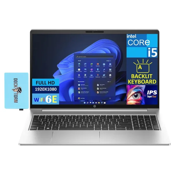 HP ProBook 450 G10 i5-1355U Laptop – 15.6” Touch, Intel Core i5-1335U-4.6GHz Processor, 16GB RAM, 512GB SSD, Win 11 Pro