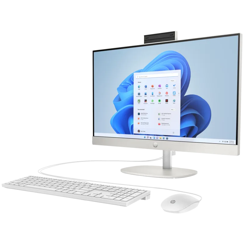 Side View with PRO HD Webcam, Wireless Keyboard and Mouse