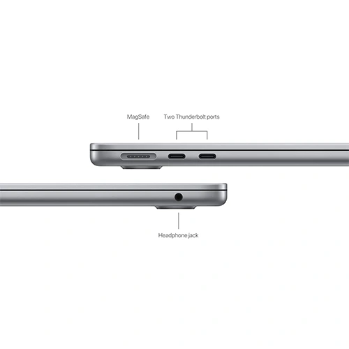 MacBook Air Space Grey Ports and MagSafe