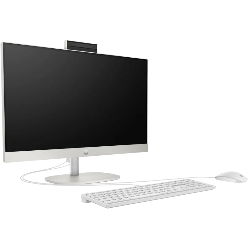 HP 24-cr0004l All-in-One PC - 23.8" FHD IPS Display, i5-1335U, 8GB RAM, 512GB SSD, Iris Xe Graphics, FreeDOS, English Keyboard, White Color
