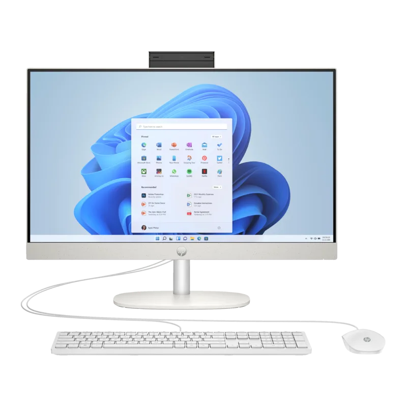 HP All-in-One 24-cr0009l Desktop PC - 23.8" FHD Display, Intel Core i7 1355U, 16GB RAM, 512GB SSD, FreeDOS | Sleek & Powerful Home Office PC