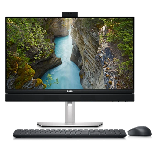 Dell OptiPlex 7410 Plus ALL-IN-ONE 13th Gen PC with a sleek design, touchscreen functionality, and wireless keyboard and mouse.