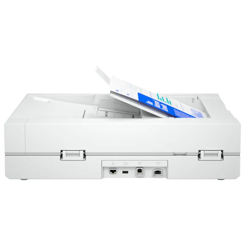 Back view with Ports & Connectors of canJet Pro N4600 FNW1 Flatbed Scanner