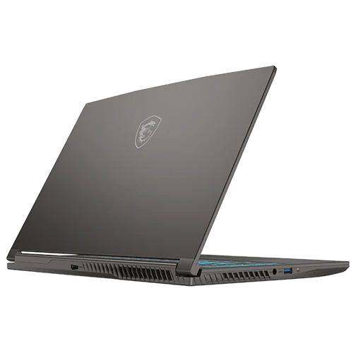 Side view with exhaust fan of Thin 15 B12UCX core i5 Gaming Laptop