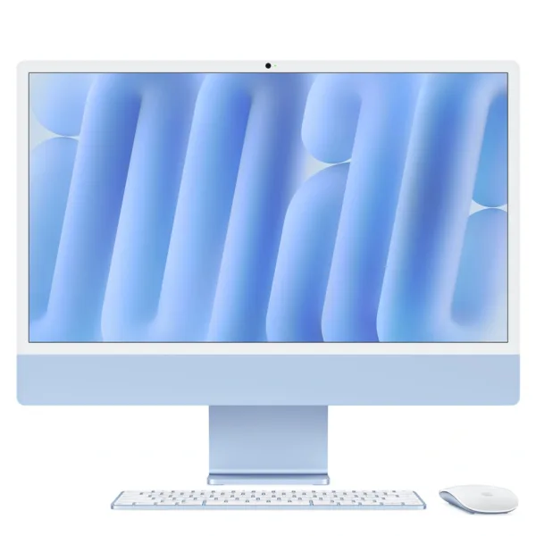 Apple 2024 iMac Blue MWUF3 X/A AIO 24-Inch PC, M4 chip with 8-core CPU and 8‑core GPU