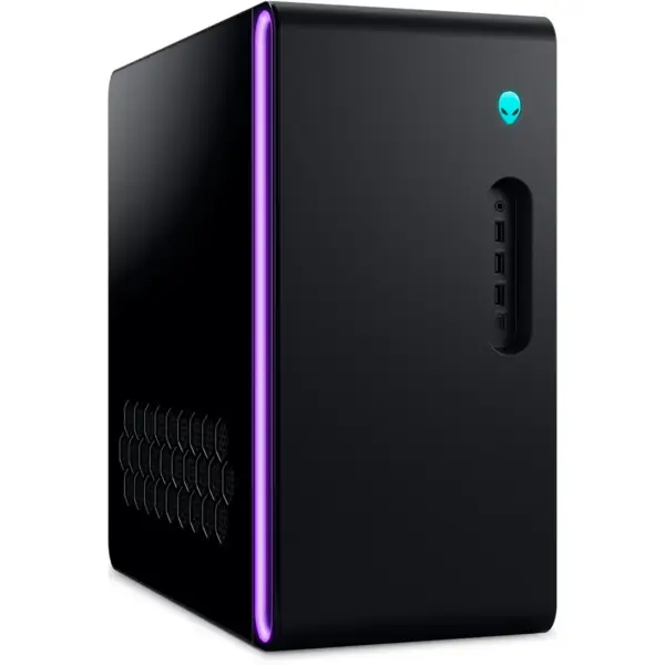 Alienware Aurora ACT1250 Gaming Desktop side view with RGB Bar