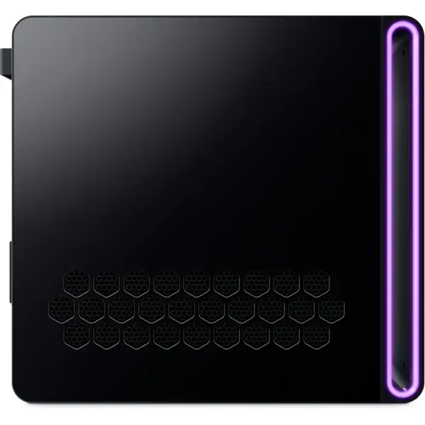 Alienware Aurora ACT1250 Gaming Desktop side view with RGB Light Bar and Exhaust system