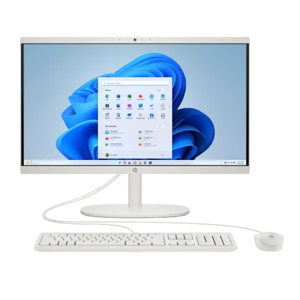 HP 22-DG0018d All-In-One Desktop PC, intel Ci3-N300 Processor, 8GB RAM, Intel UHD Graphics, 512GB SSD, 21.5" Full HD Display, Wired Keyboard & Mous, Windows 11 Home