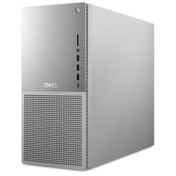 Front and Side view of Tower Plus EBT2250 Gaming PC showing power button and connections