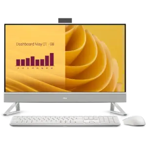 Dell EC27250 All-in-One Desktop PC, 27-Inch FHD IPS Touch Display, Core7 150U Processor, MX570A 2GB Graphics Card, 32GB DDR5 RAM, 1TB NVMe SSD, Dell Wireless Keyboard & Mouse, Windows 11 Hom