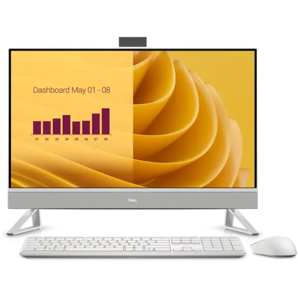 Dell EC27250 All-in-One Desktop PC, 27-Inch FHD IPS Touch Display, Core7 150U Processor, MX570A 2GB Graphics Card, 32GB DDR5 RAM, 1TB NVMe SSD, Dell Wireless Keyboard & Mouse, Windows 11 Hom