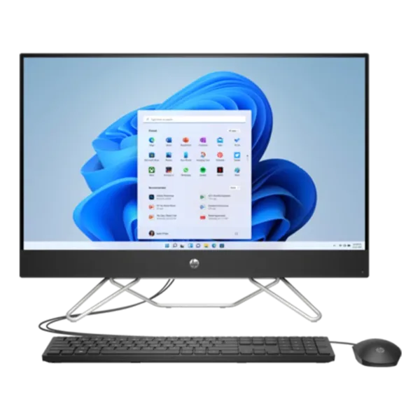 HP 27-CB1156NH All-in-One Desktop PC - 27" FHD IPS Display, i7-1255U, 8GB RAM, 512GB SSD, Iris Xe Graphics, FreeDOS, English Keyboard & Mouse | Black Color
