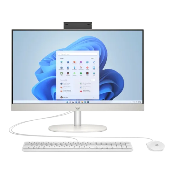 HP All-in-One 24-cr0009l Desktop PC - 23.8" FHD Display, Intel Core i7 1355U, 16GB RAM, 512GB SSD, FreeDOS | Sleek & Powerful Home Office PC