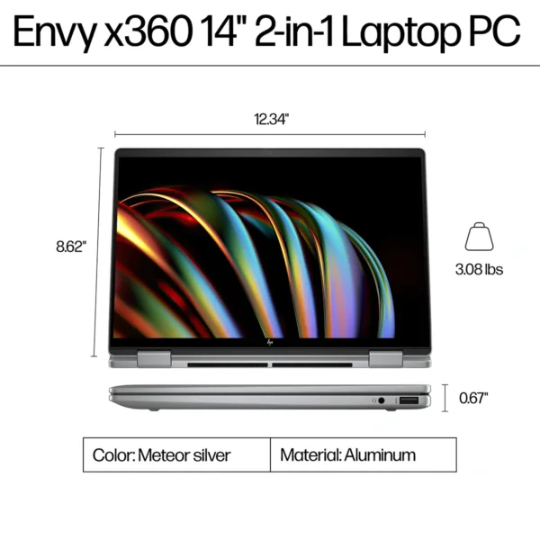 Envy x360 14-es1013dx 2-in-1 Laptop Dimensions