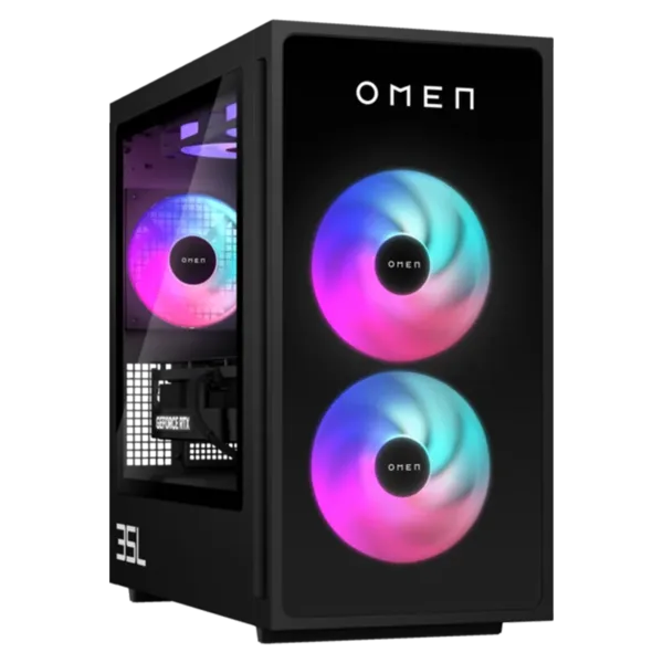 HP OMEN 35L Prebuilt Gaming Desktop GT16-0300t: Intel Core Ultra9 285K, RTX 4090 24GB, 16GB DDR5-6000 RAM, 512GB NVMe SSD, 240mm aRGB Liquid Cooler – High-Performance Gaming PC