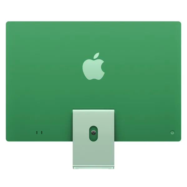 Back View with apple logo and 2 Type-C Ports of Green iMac 24-inch MWUE3 B/A All-In-One PC