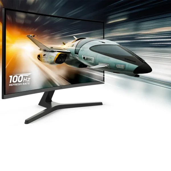 Essential S3 32-Inch Curved VA Monitor – FHD, 100Hz, 4ms GtG, Eye Saver Mode, Flicker-Free, 16.7M Colors