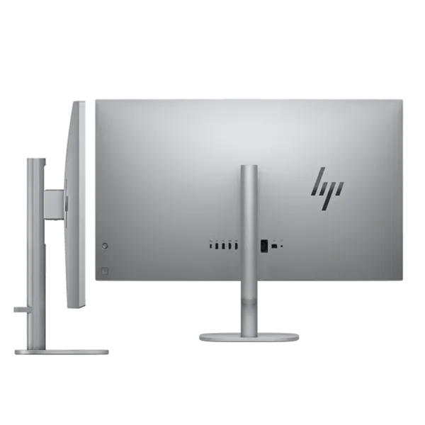 OmniStudio X AIO 32-C0000NY Desktop PC back view displaying ports and plugs