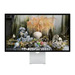 Apple 27-Inch MK0Q3 LZ/A Studio Display, 5K Retina display, 12MP Camera, Studio-quality mics, 6 Speaker Sound System, Standard Glass, Tilt & Height Adjustable Stand