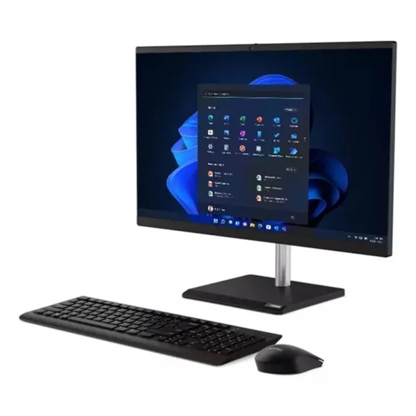 V50a-24IMB All-in-One PC Front view with Wireless Keyboard and Mouse